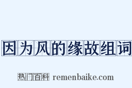 因为风的缘故组词是什么意思的图片